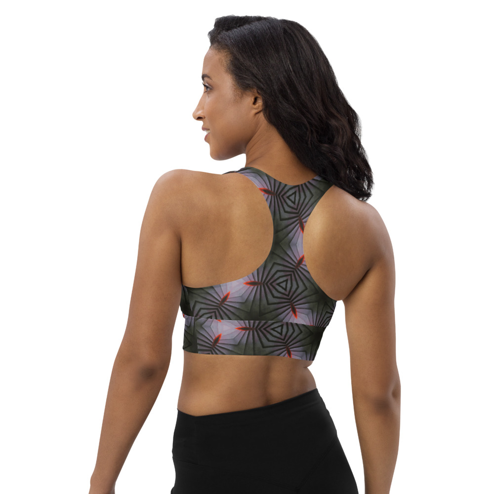 Longline sports gymnast bra