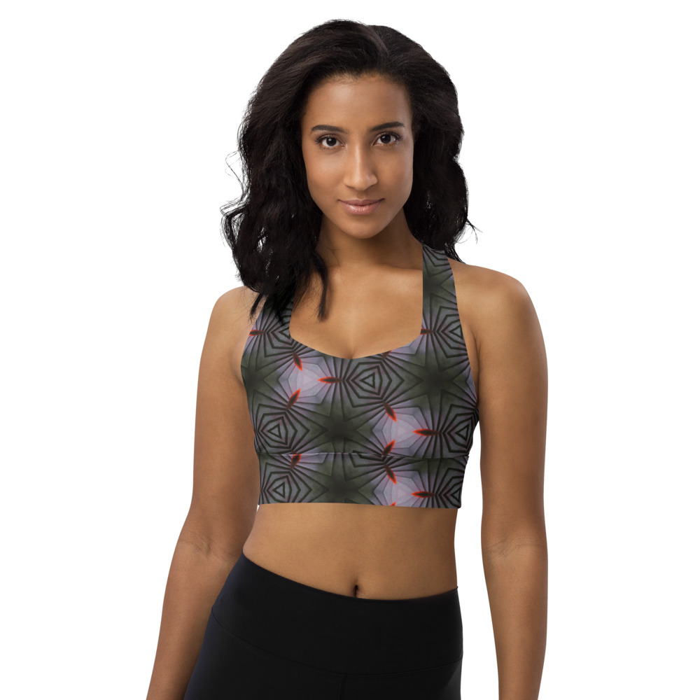 Longline sports gymnast bra