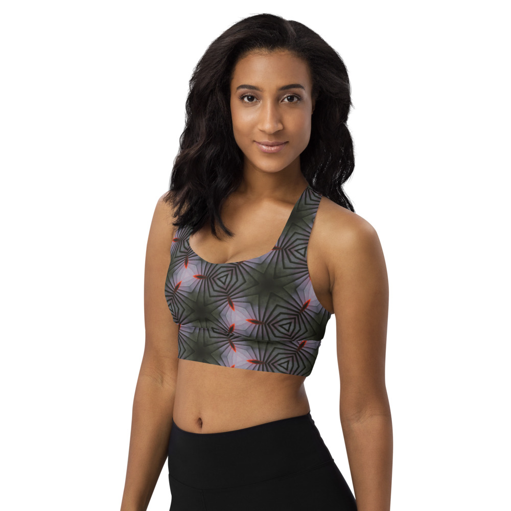 Longline sports gymnast bra