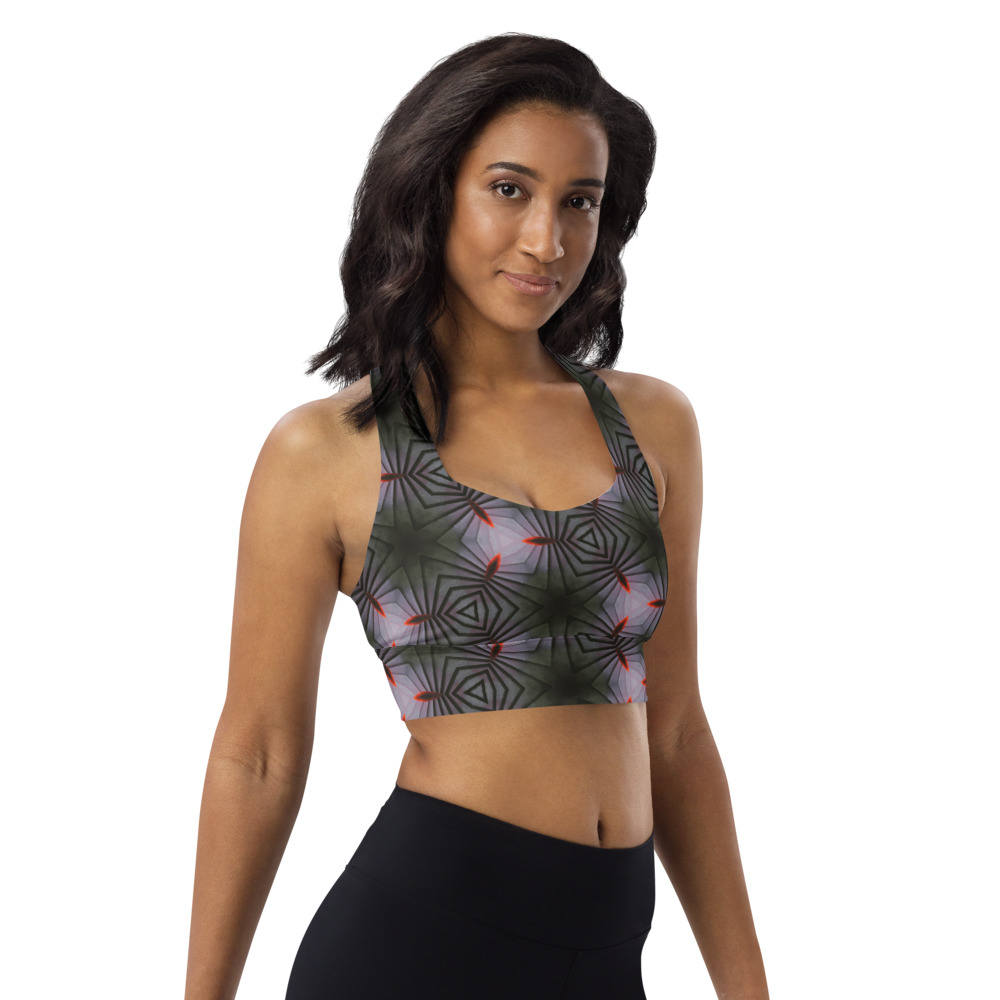 Longline sports gymnast bra