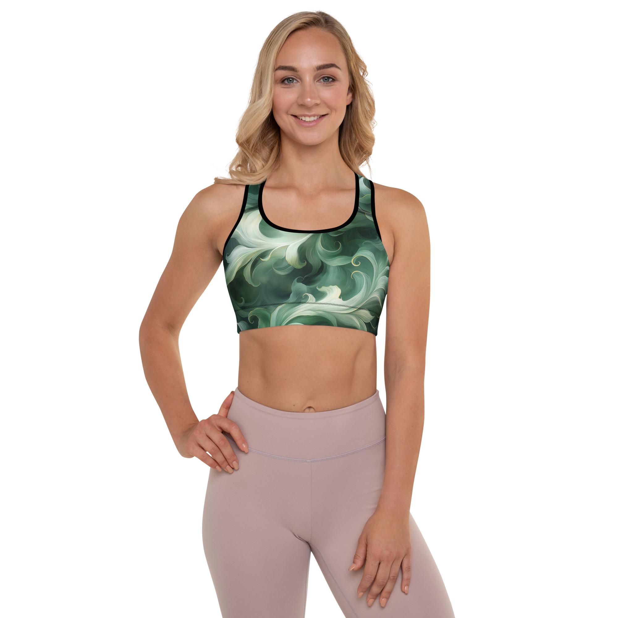 Modlen padded sports bra front view