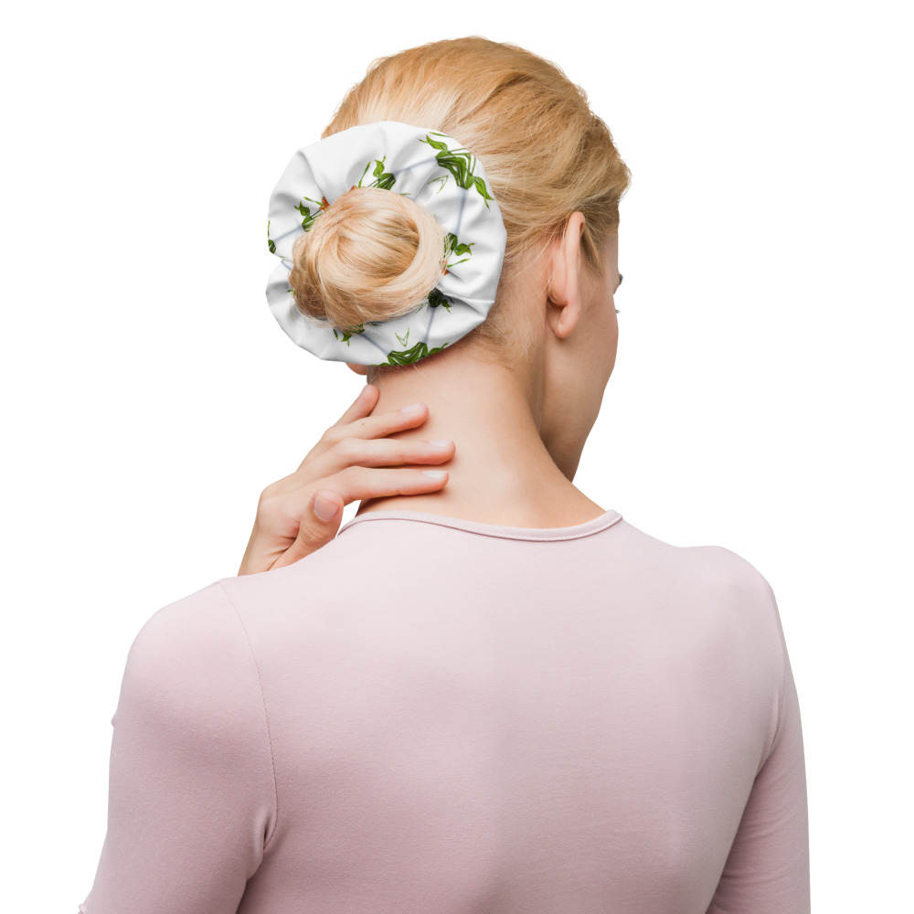Gymnastics Scrunchie with flower pattern