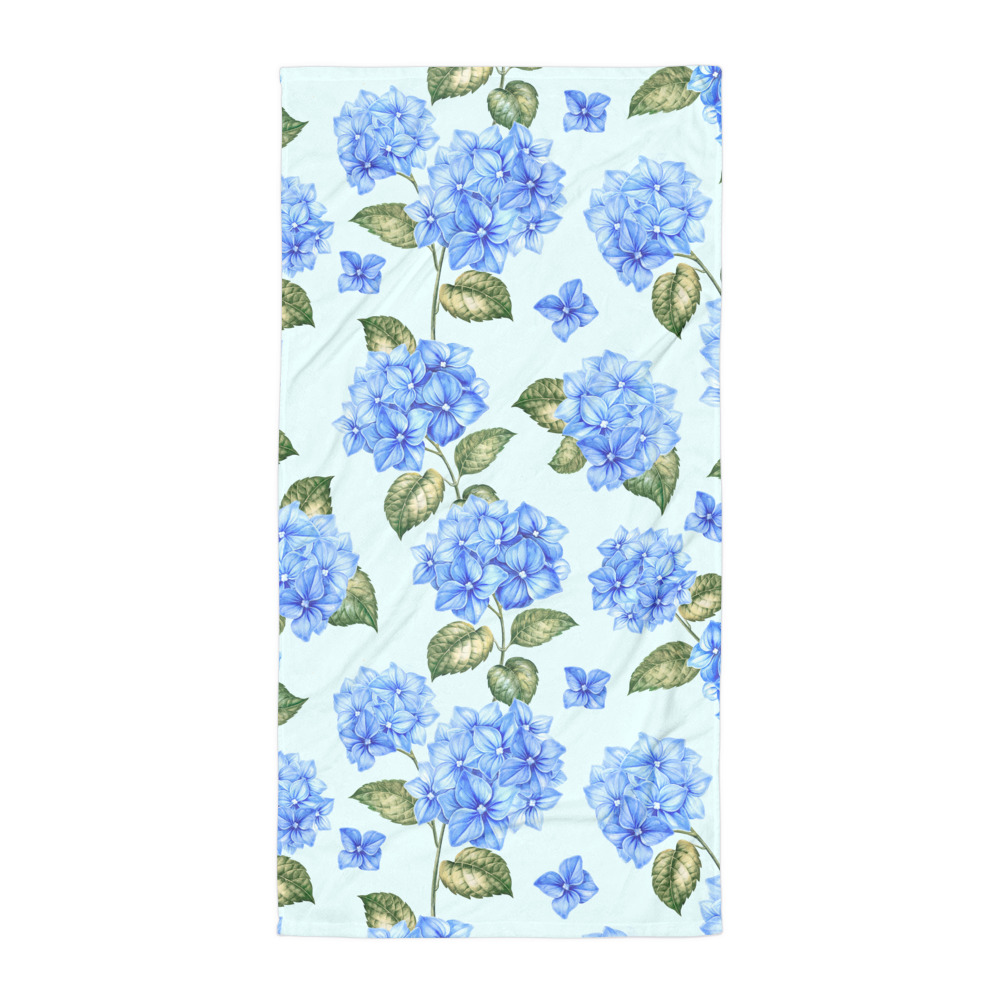 Gymnastics towel with flowers illustration