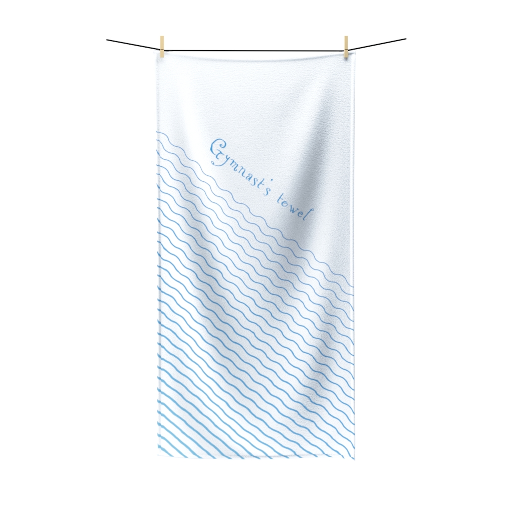 Polycotton Towel with wave print & gymnast's name