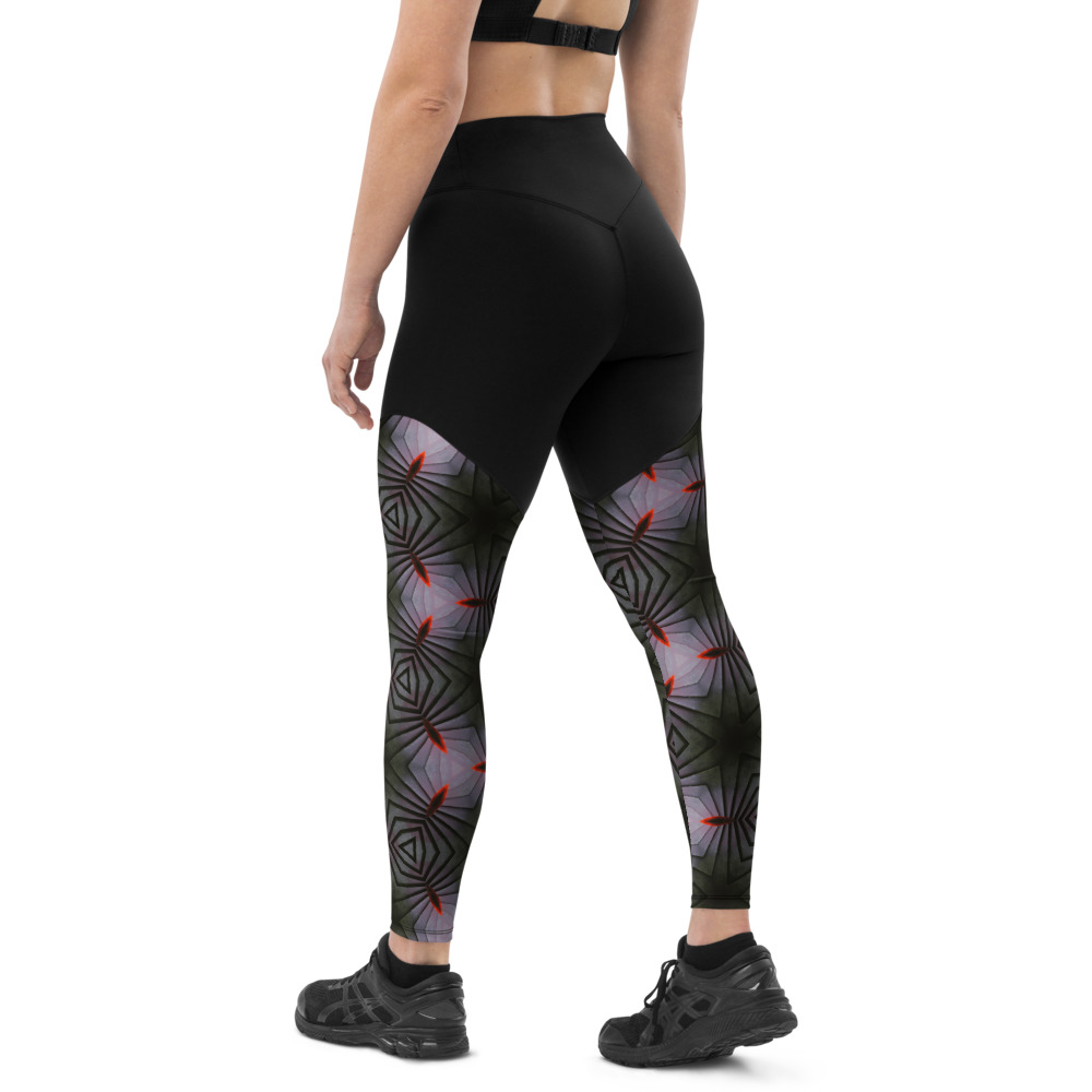 Backside of Sports Gymnastic Leggings № 1