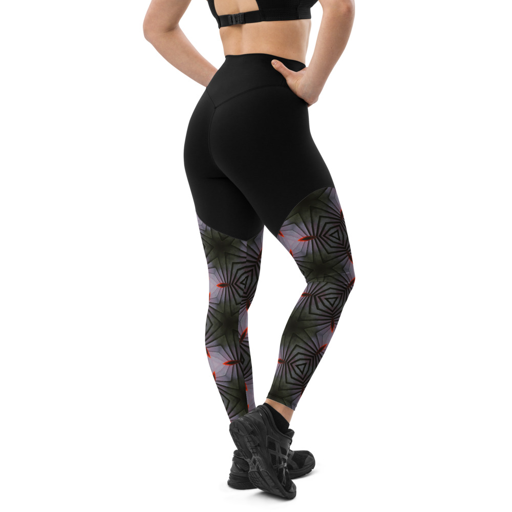 Backside of Sports Gymnastic Leggings № 1